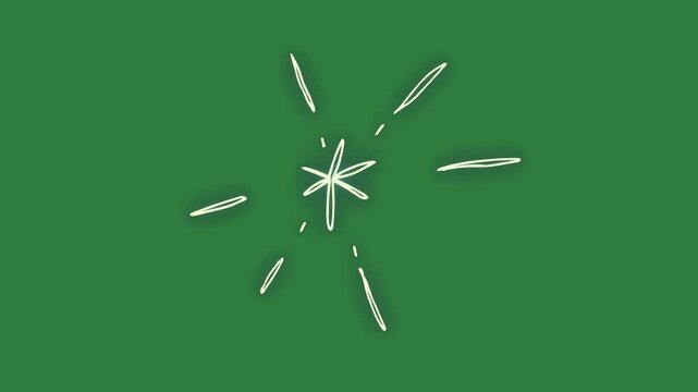 Clock on it dot dots cross isolated on green screen background