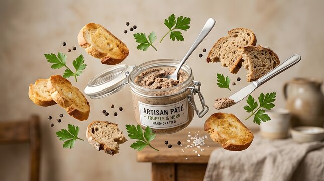 Artisan truffle pt with bread