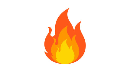 World Emoji Day, Emoji, Emoji silhouette, Flame, fire icon, burning, orange, yellow isolated on White Background Emoji icon, Emoticon, Reaction icon, Emotion symbol, Communication icon © MITURANI