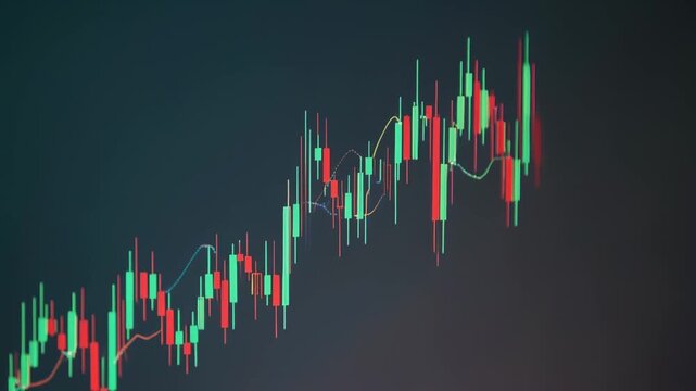 上昇する株価チャートを表現したシンプルな金融グラフ背景