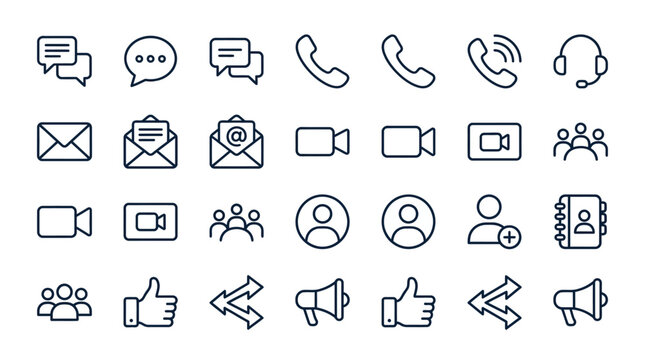Collection of social media icons.