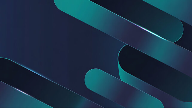 Abstract overlapping rounded rectangles vector illustration with a dark blue and teal gradient rectangle shape geometric layered design