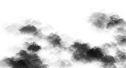 Fototapeta premium Black Smoke Texture Element Abstract Cloud Overlay Design
