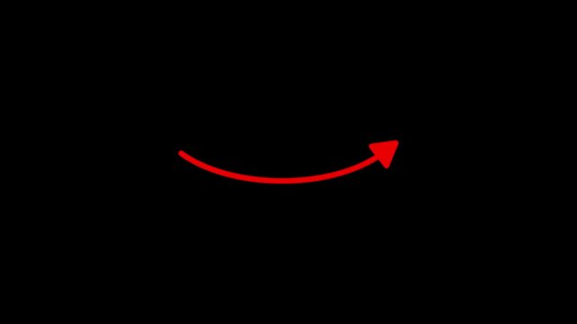 animated thin arrow set with arrowheads and alpha channel