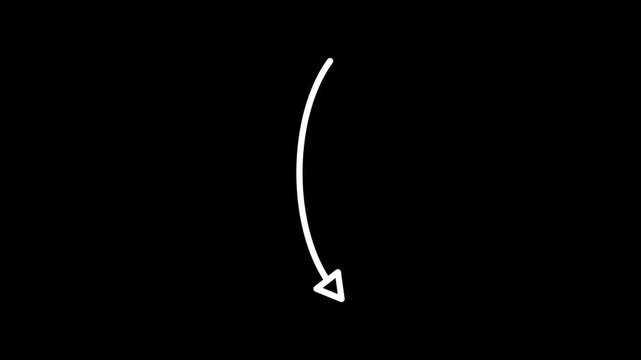 animated thin arrow set with arrowheads and alpha channel