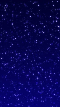 night sky shiny twinkle stars glittering and glowing , starry space science and new year and christmas stream, vertical social media background