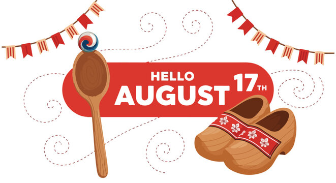 August 17th Indonesian Independence Day Vector Flat Graphic Banner