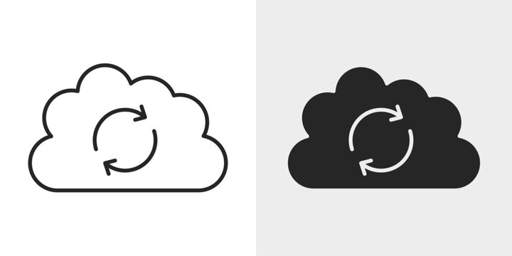 Cloud Sync Icon represents cloud synchronization and updates.