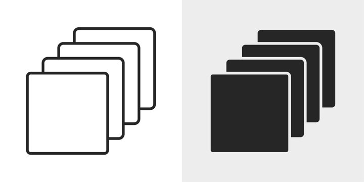 Collections Icon represents grouped items and organized content.