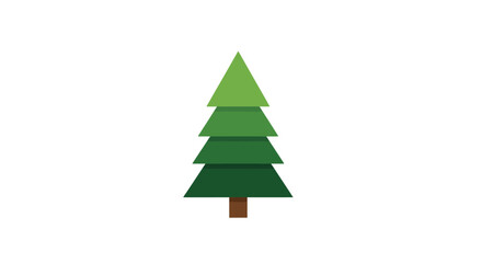 Fototapeta premium A green pine tree illustration.
