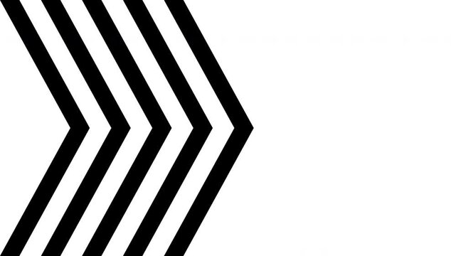 
Bold black striped arrows on transparent background, a geometric pattern suitable for minimalist modern abstract designs or digital backgrounds.
