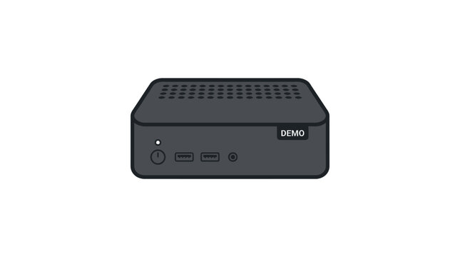 Compact Mini PC Computer, Small Form Factor Desktop, Modern Technology Device