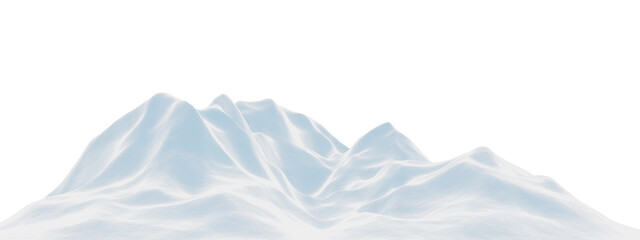 Fototapeta premium Snowy mountain. Light blue panoramic winter landscape