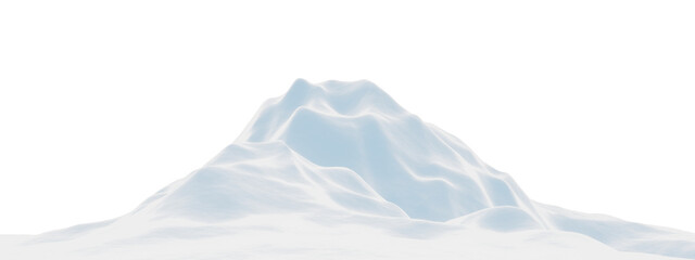 Fototapeta premium Snowy mountain. Light blue panoramic winter landscape
