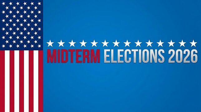 American Flag with Southern Elections 2026 Banner on Bright Blue Background