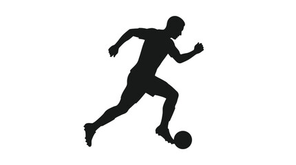 Obraz premium Silhouette of a man playing soccer