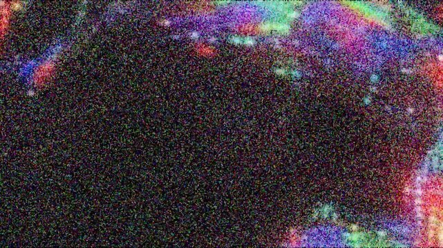 VHS Glitch Abstract with Rainbow Color Noise and Distortion 4k alpha channel