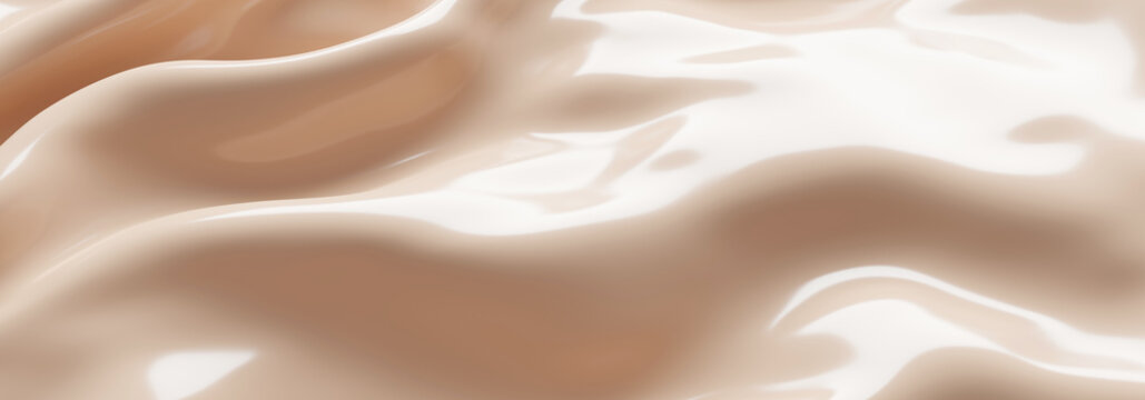 Liquid foundation background for cosmetic product background 3D render