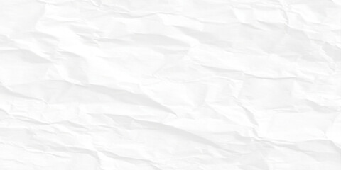Fototapeta premium Crumpled white paper texture background with creases and folds
