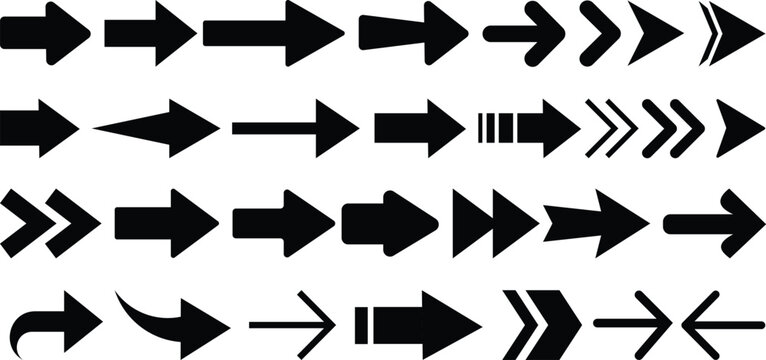 arow set icon vector for web design, arrow icons Illustration vector graphic.Arow icon image silhouette vector line art coloring page.Arrows Icon Set. Traffic Arrow Sign Collection Vector Design.