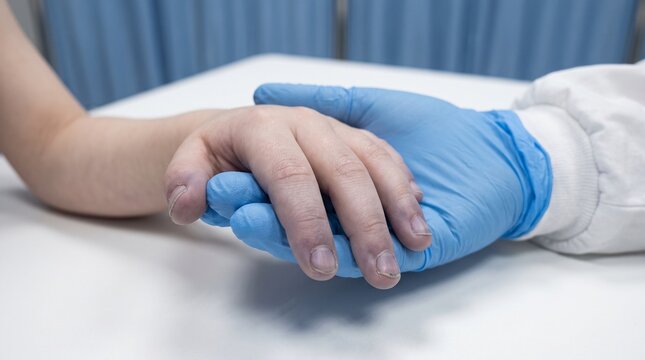 Pediatric Peripheral Cyanosis Examination of Fingertips