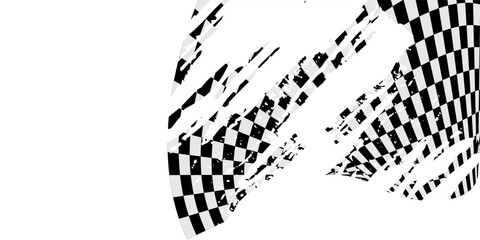 Naklejka premium Checkered flag wave on white background design for sport race championship vector illustration.