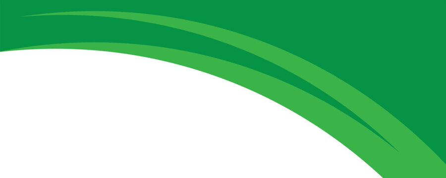 Green banner background. Green abstract header with rounded lines for web banner or poster.modern