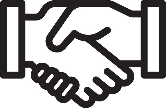 handshake partnership icon vector object illustration