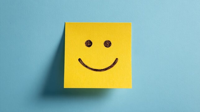 yellow sticky note on the wall