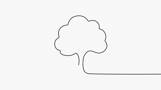 Simple line drawing of tree evolving across screen.