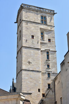 Tower of Philip the Good (Philippe le Bon) in Dijon, France - Isolated Portrait in Summer