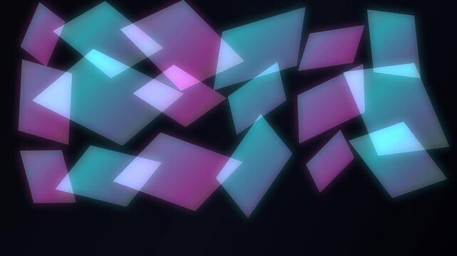 Abstract background with overlapping transparent rhombus and parallelogram shapes