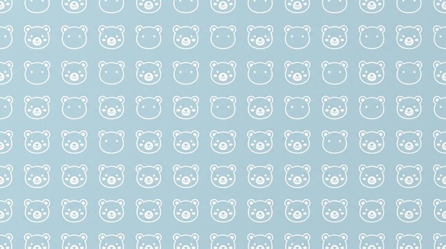 pattern with teddy bear heads 