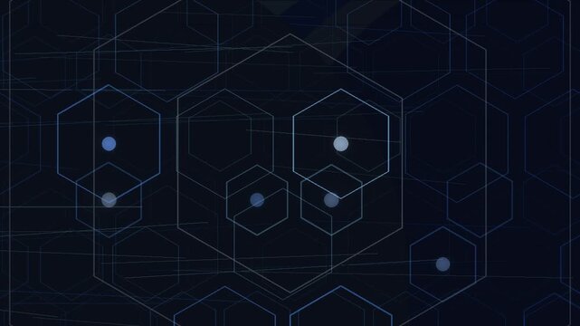 Futuristic dark tech dashboard background with hexagonal connection lines and subtle dots