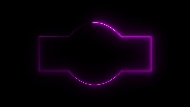 Abstract Loop neon futuristic background. sci fi technology HUD UI frame neon glowing technology sci fi frame. GUI futuristic user interface screen elements. Sci-fi.