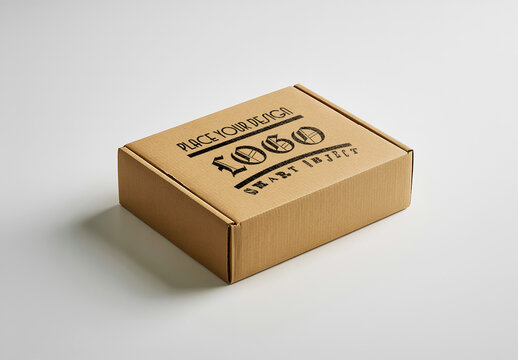 Kraft Cardboard Box Mockup