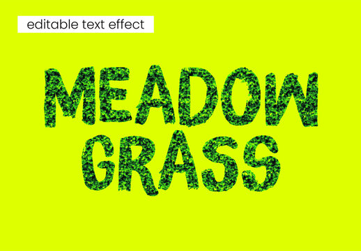 Meadow Grass Editable Text Effect Design Template