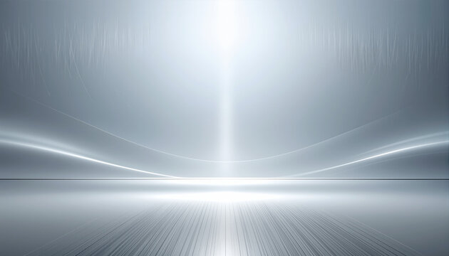 Modern abstract silver curve stage background illustration モダンなシルバーの曲線ステージ背景イラスト素材