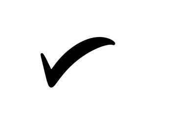 Bold Black Check Mark Tick Symbol Vector Style Illustration © Naqeeb