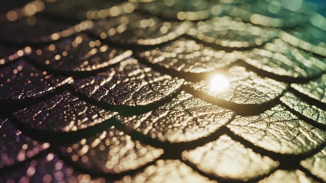 Iridescent Mermaid Scales Texture Background, Macro Shot, Shimmering and Colorful