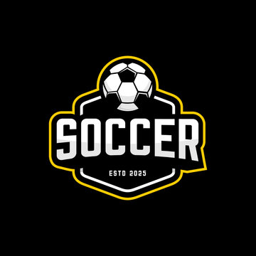 Soccer ball with a hexagonal background