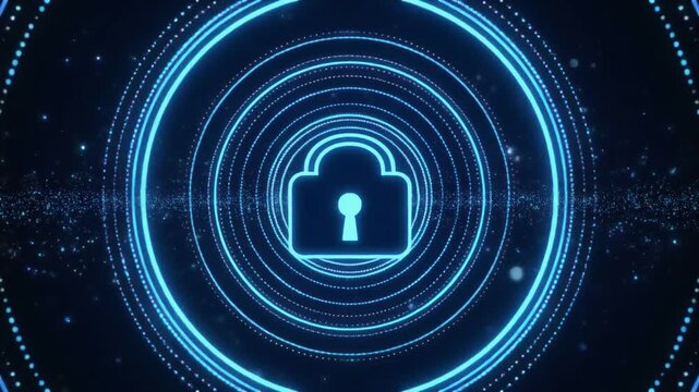 Cybersecurity Data Protection Digital Lock Network Background
