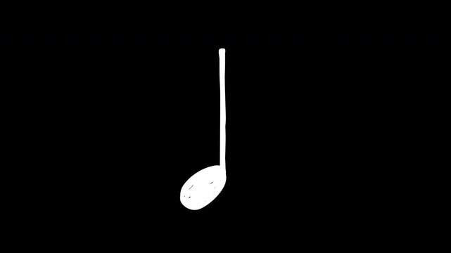 手書きの音符や音楽記号が波打ちするループアイコンパック