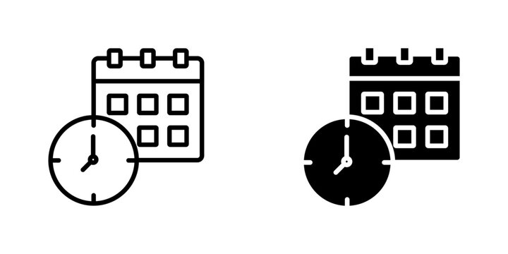 Deadline Calendar icons, dual style icon set