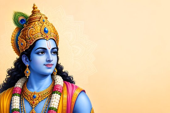 Lord Vishnu on Vaikunth Ekadashi, Krishna/Krushna Janmashtami, Ram Navami, Narsimha Jayanti, Onam, Ekadashi Vrat, Ananta Chaturdashi, Tulasi Vivah, Nirjala Ekadashi, Varah Jayanti, Aashadhi Ekadashi