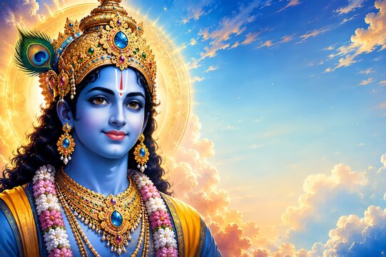 Lord Vishnu on Vaikunth Ekadashi, Krishna/Krushna Janmashtami, Ram Navami, Narsimha Jayanti, Onam, Ekadashi Vrat, Ananta Chaturdashi, Tulasi Vivah, Nirjala Ekadashi, Varah Jayanti, Aashadhi Ekadashi