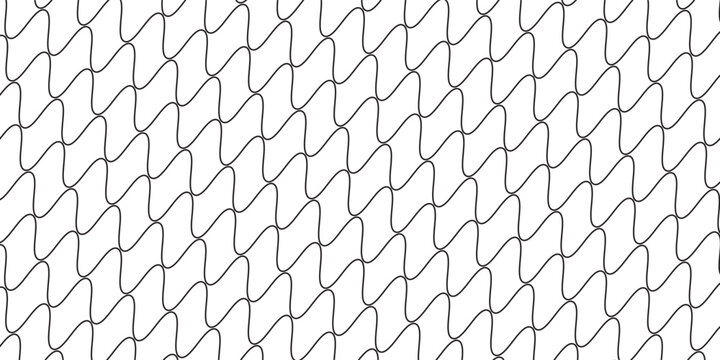 Football goal net seamless pattern. Curved rope net for sports equipment. Soccer goal net background.
