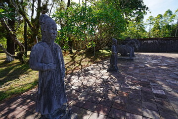 Fototapeta premium The historic Minh Mang Tomb in Hue, Vietnam - ベトナム フエ 世界遺産 ミンマン帝陵 歴史的建造物