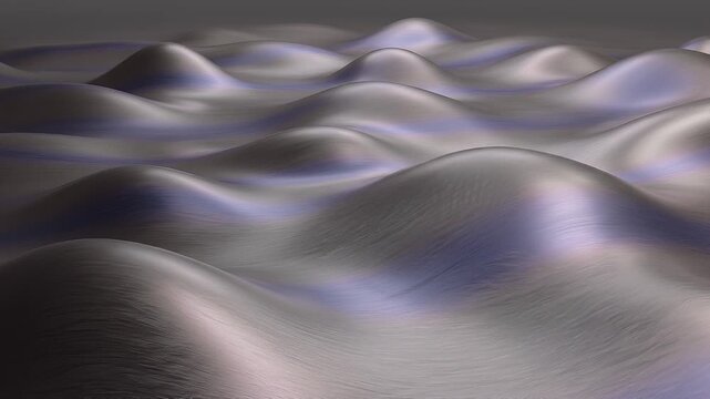 Tungsten Liquid Dunes Luxury Metallic Motion Background Seamless Loop