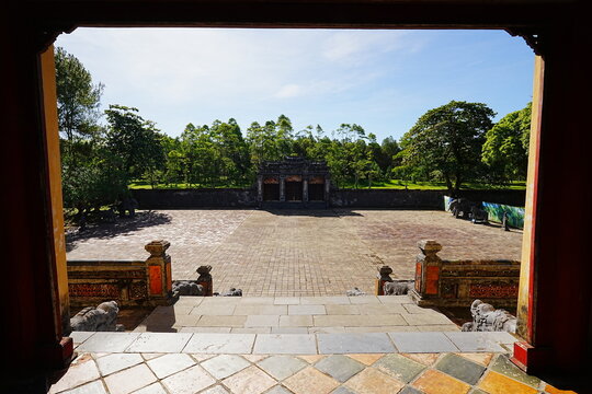 The historic Minh Mang Tomb in Hue, Vietnam - ベトナム フエ 世界遺産 ミンマン帝陵 歴史的建造物